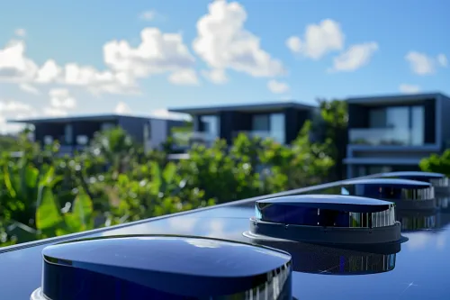 Système de captation solaire transformant le rayonnement en chaleur via des tubes sous vide pour le chauffage domestique